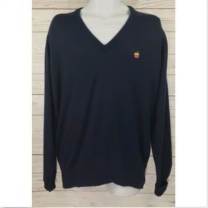 Vintage Rainbow Apple Sweater Vantage Sz Large